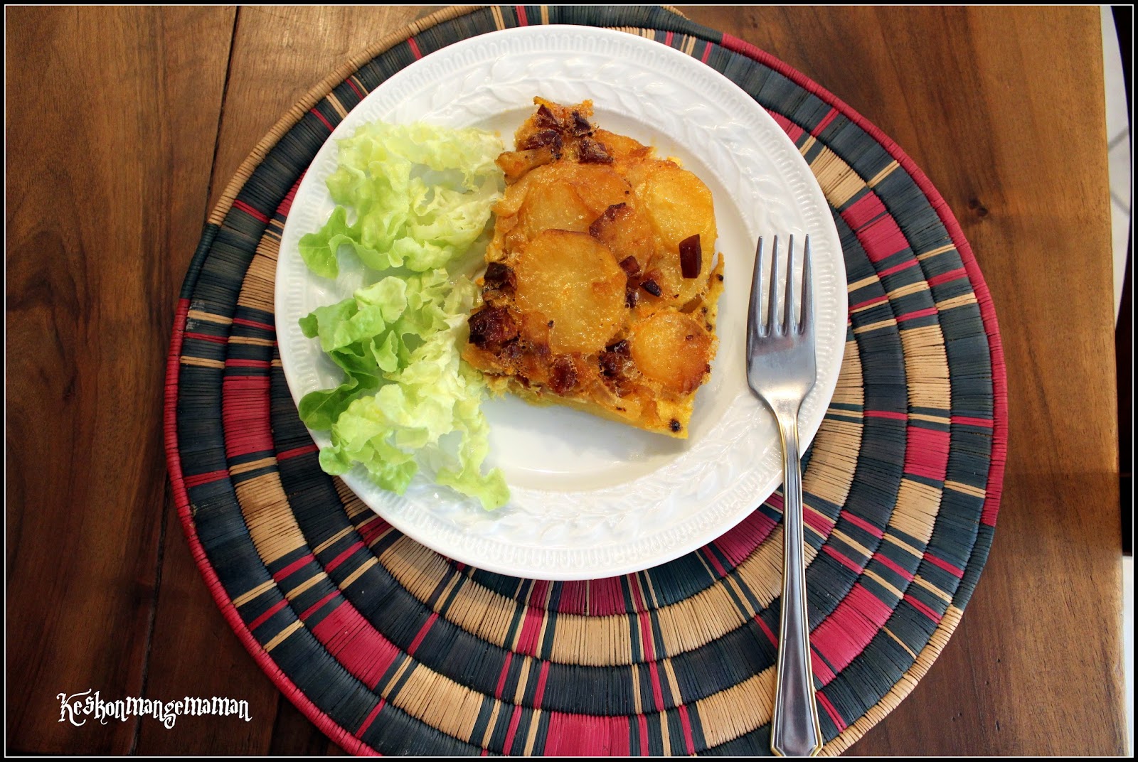 Keskonmangemaman? Tortilla de patata au chorizo (cuisson au four )