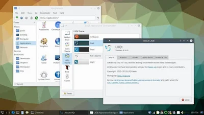 Tampilan LXQT Desktop Environment Linux