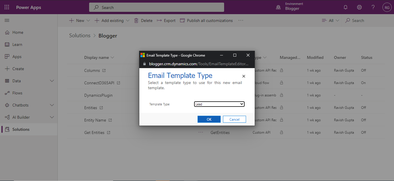 Creating Email Template for sending Emails in D365.