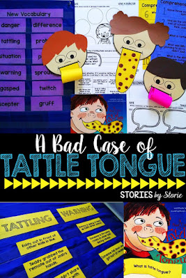 When students do not know the difference between tattling and reporting, it can eat up instructional time and frustrate even the most experienced teacher. I like to spend a good chunk of time at the beginning of the year teaching and using examples to illustrate the difference. Here are some ideas for using the book, A Bad Case of Tattle Tongue in the classroom to address tattling and reporting.