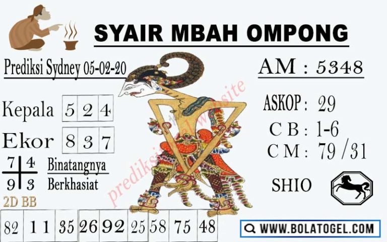 Syair Mbah Ompong Rabu Archives Prediksi Master Togel Hari Ini Singapura Hongkong Sidney Jp