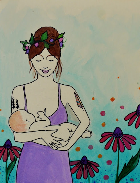 breastfeeding art spiritysol Catie Atkinson