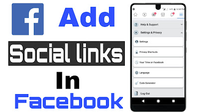 Add social Links in Facebook account