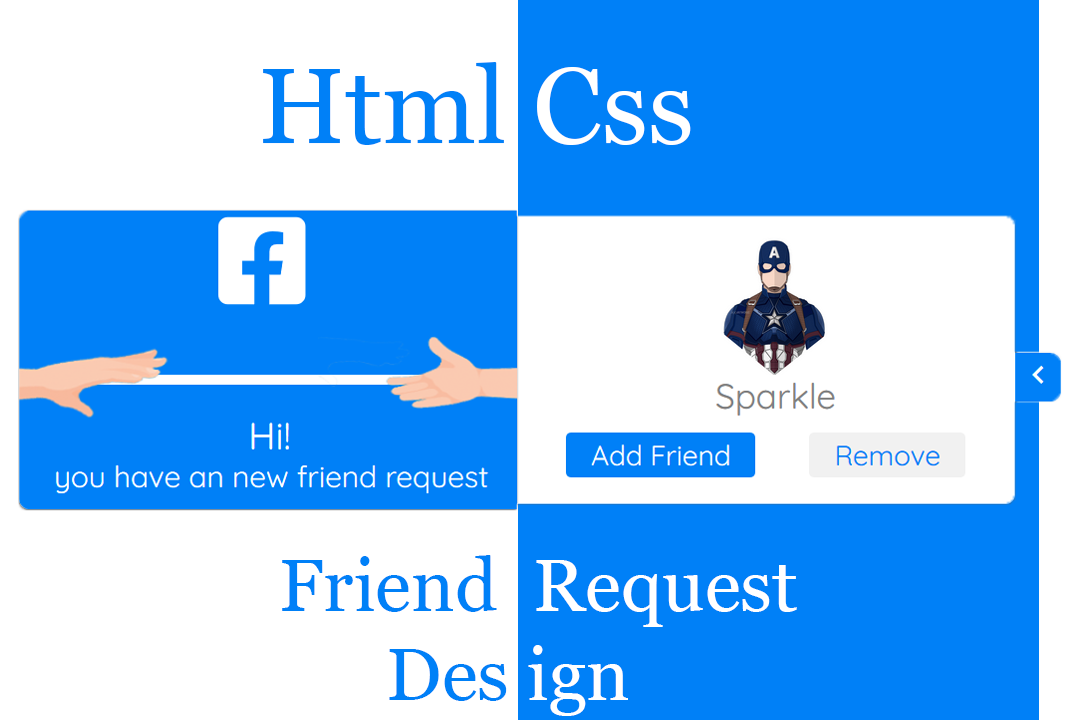 FB friend request page using Html & Css