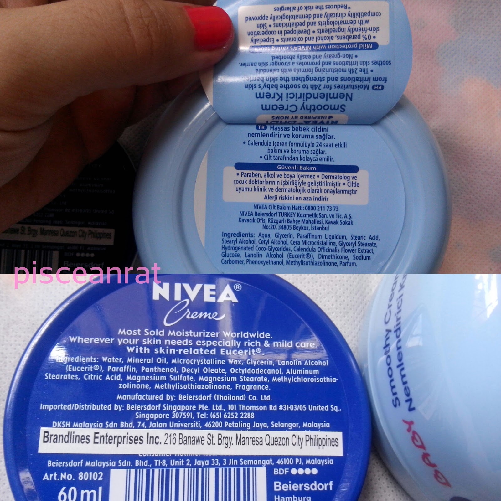 Nivea Creme and Baby Smoothy Review