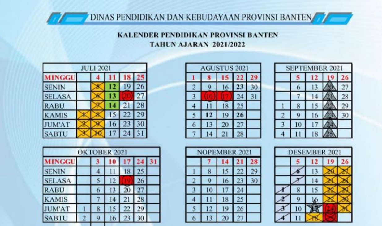 Awal tahun ajaran baru 2021