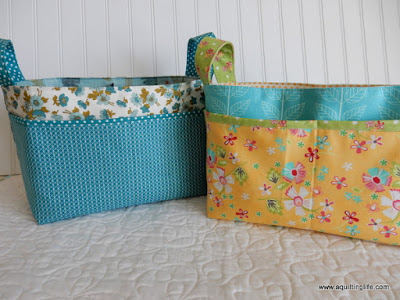 Fabric Baskets | A Quilting Life - a quilt blog