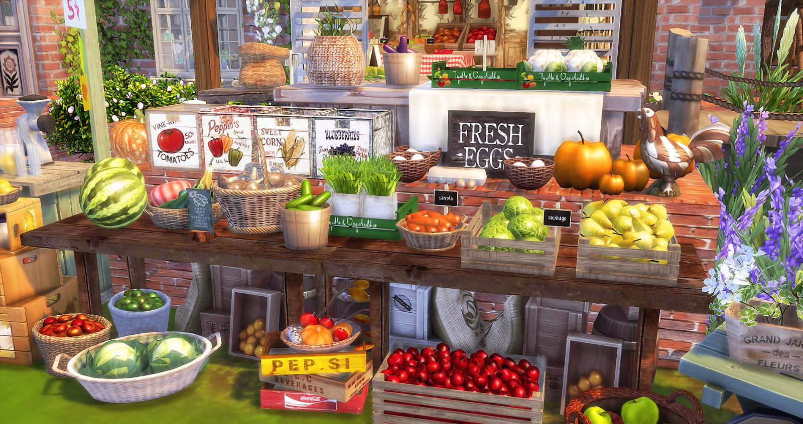 Sims 4 Farmer's Market 農莊的小市場 [Ruby Red Sims]