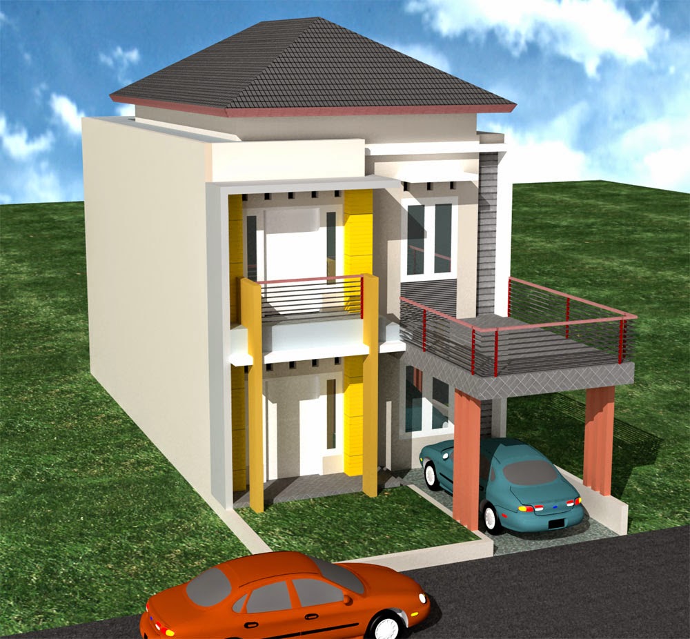 64 Desain Rumah Minimalis Modern 2 Lantai Type 21 Desain Rumah