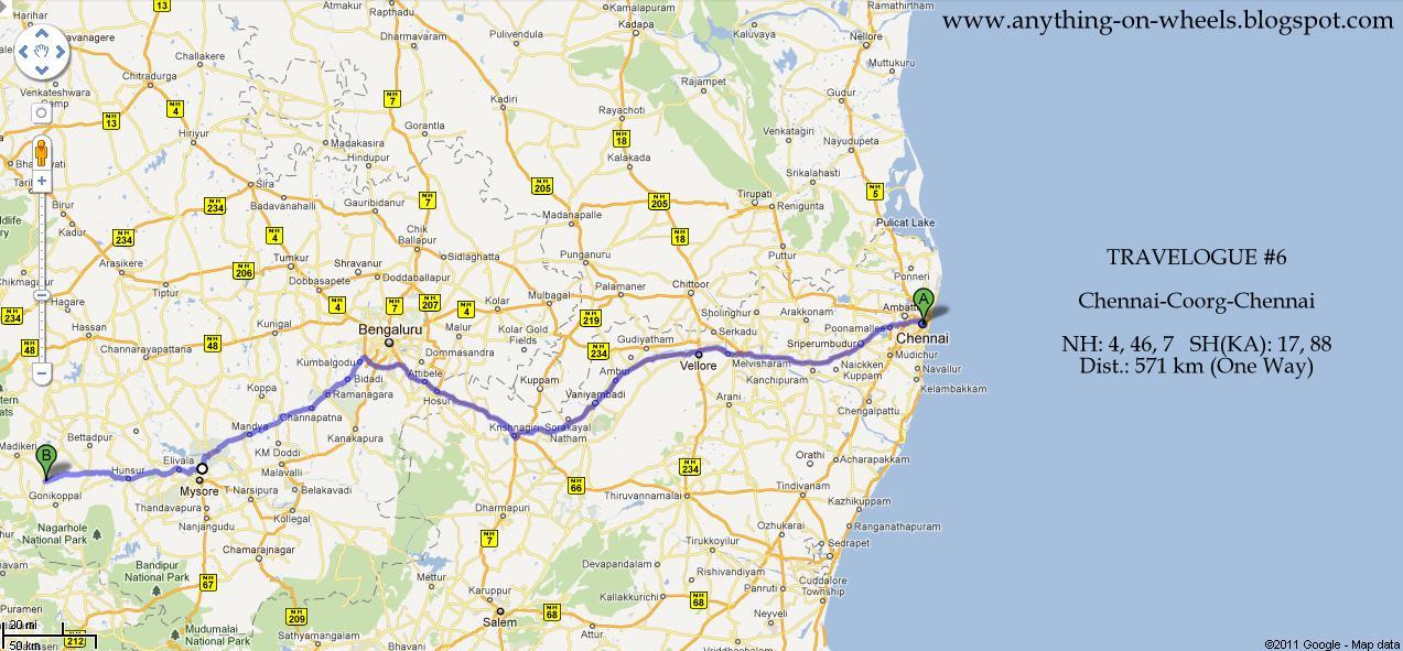 ANYTHING ON WHEELS: Travelogue #6 - Chennai to Coorg