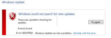 error code 8004ff80 error code 8004ff80