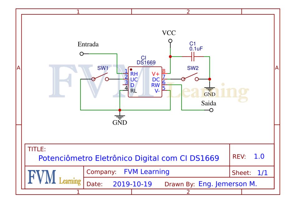 Potenciômetro Eletrônico Digital com CI DS1669 - FVML