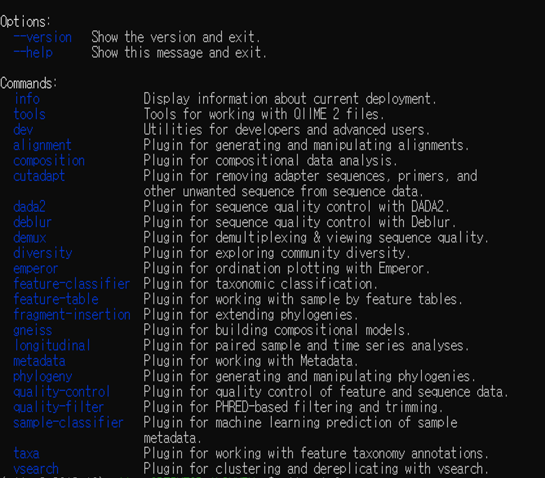 Lee Gir Won qiime2 시작하기1