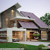 Ultra modern slanting roof house plan 2450 sq-ft