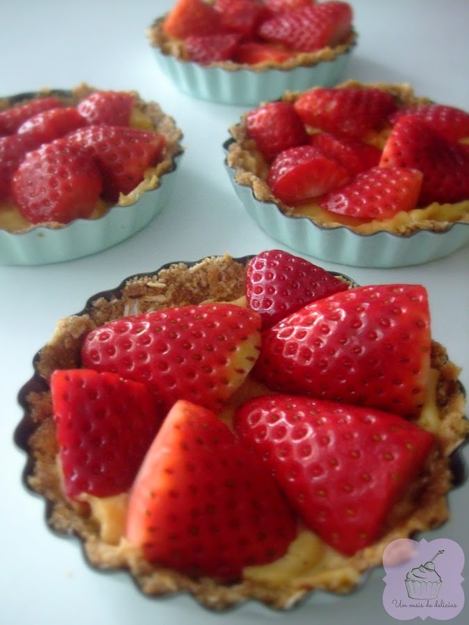 Tartaletas de fresa fit