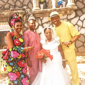 Nigerian woman in her 60s gets married for the first time (wedding photos)