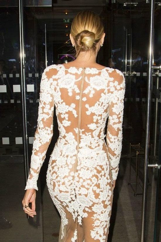 Candice Swanepoel comes excellent in a lace dress on 