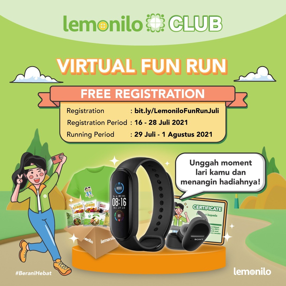 🔍 Lemonilo Virtual Fun Run - Juli • 2021 Lemonilo Virtual Fun Run - Juli • 2021