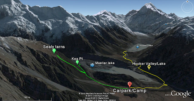 New Zealand Mount Cook National Park map