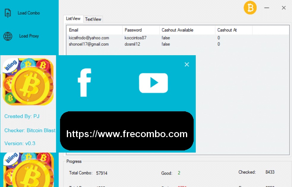BITCOIN BLAST CHECKER BY PRINCE JACK V0.3 Combo List Combolist
