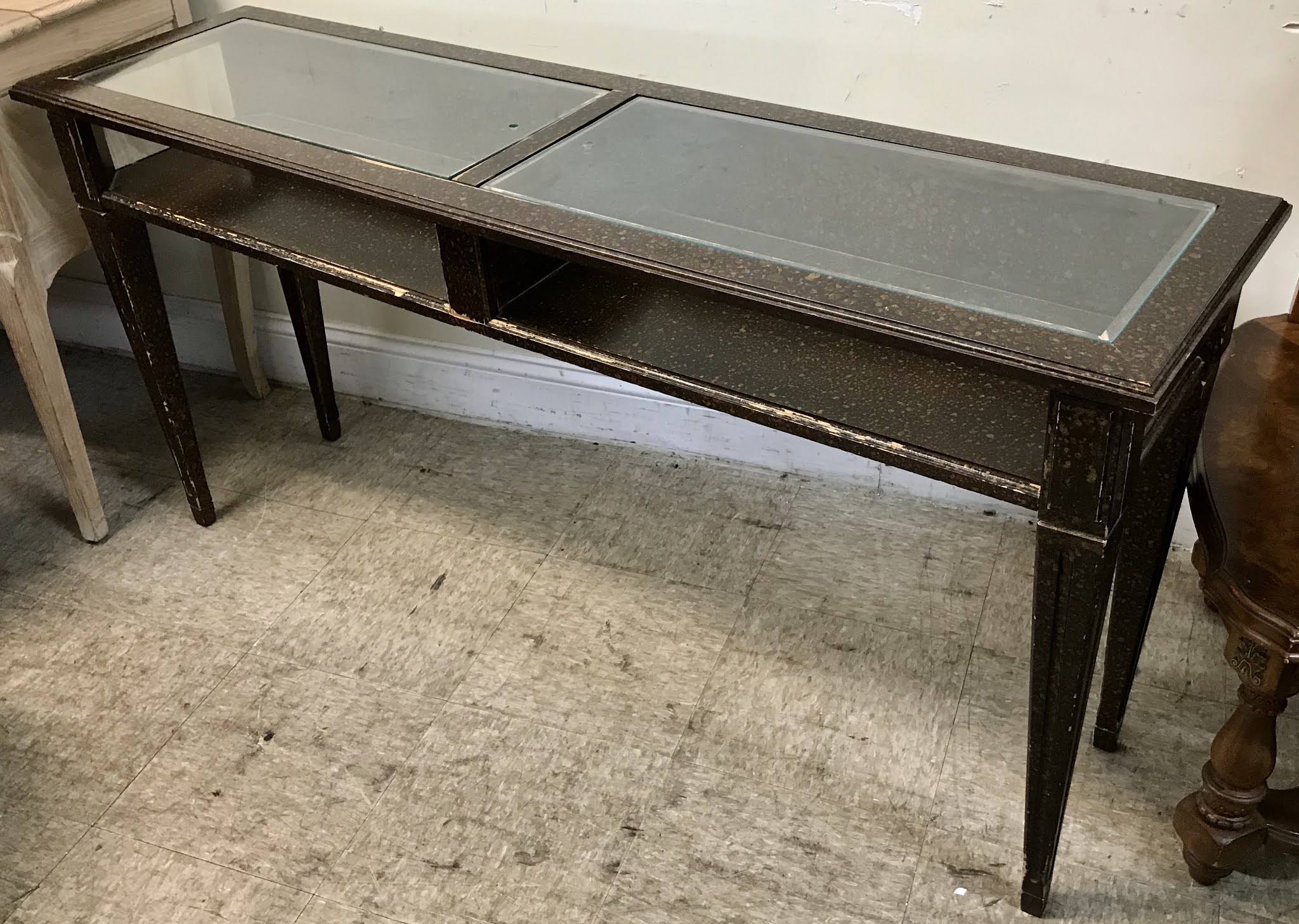 Uhuru Furniture & Collectibles 475796 Glass Panel Top Sofa Table 65 SOLD