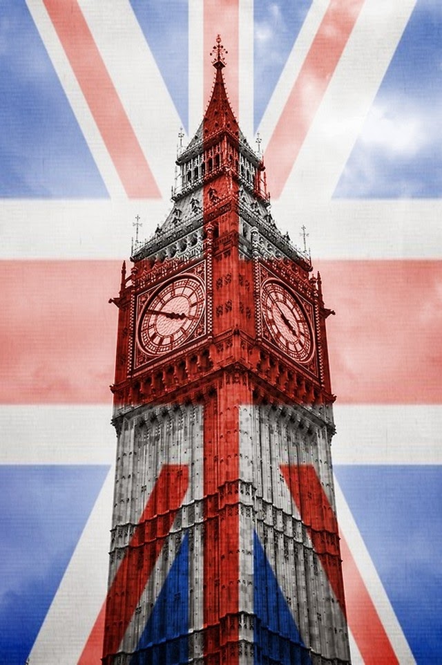 big ben british flag