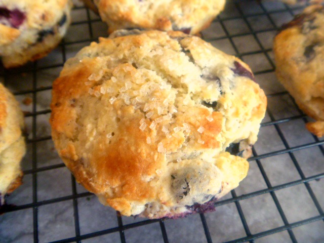 Lemon Blueberry Scones: Warm from the oven, these scones are tender and flaky.  One bite and a blueberry bursts into your mouth and you taste pure sunshine from the lemons.    Now that's a scone! - Slice of Southern
