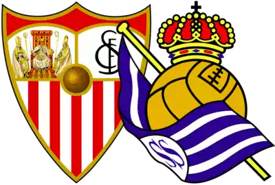 Análisis Sevilla vs Real Sociedad La liga 9-1-21 escudos sevilla cf y real sociedad