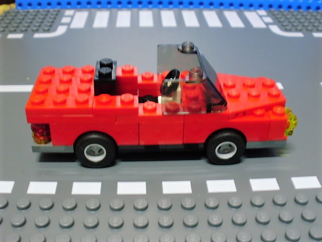 MOC LEGO Carro Descapotável vermelho