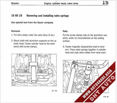 PORSCHE BOXSTER WORKSHOP MANUAL - ENGINE PART 2 - Automotive Library