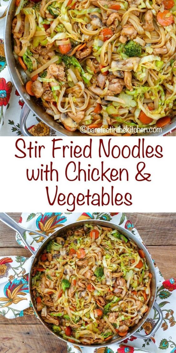 Stir Fry Noodles with Chicken and Vegetables - Gracie Food Recipe