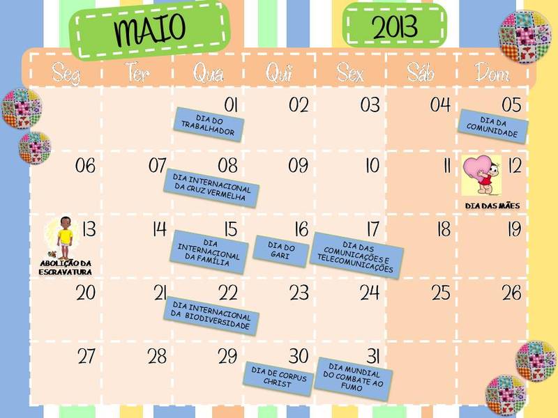 INFOIRIO DATAS COMEMORATIVAS DE MAIO