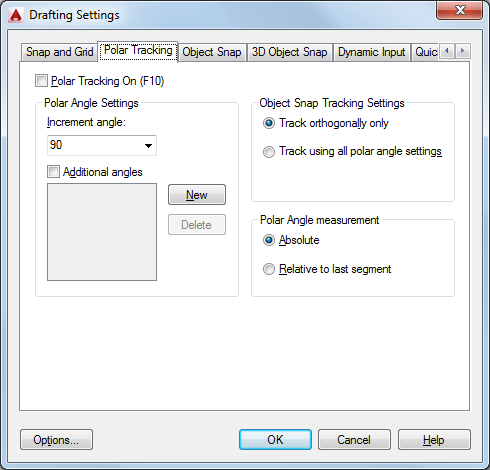 Autocad Tracking Settings | Autocad Autotrack Settings – ITZNS