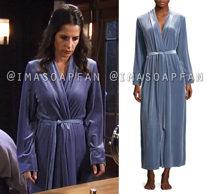 Sam Morgan's Blue Velvet Robe - General Hospital, Season 55, Episode 01 ...