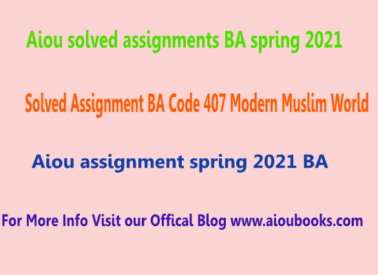 aiou solved assignment b.a 407