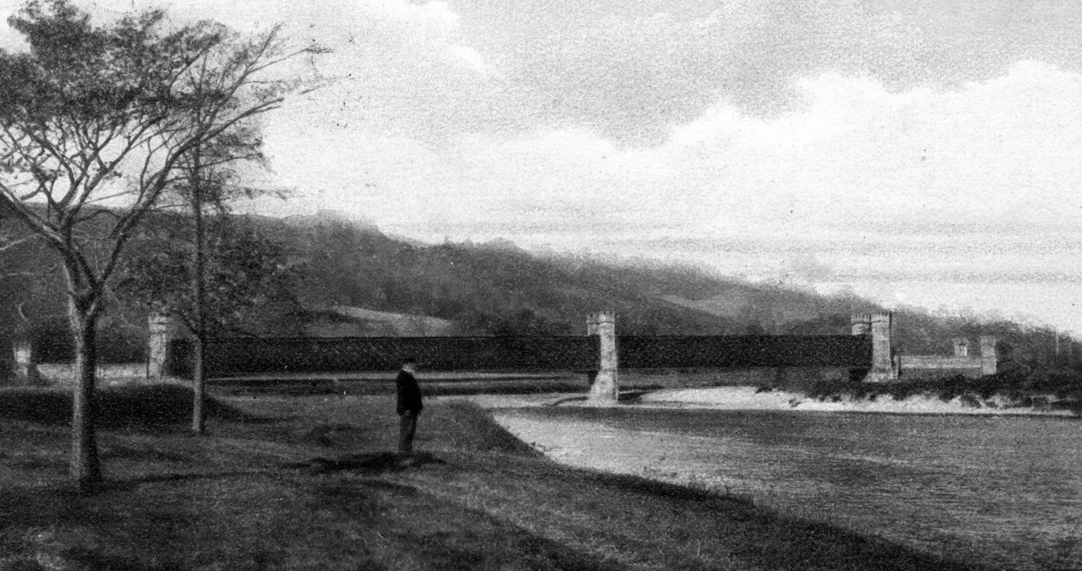 Tour Scotland Old Photograph Railway Bridge Dalguise Scotland