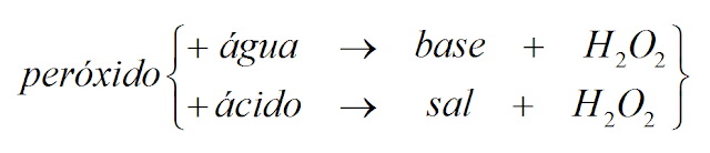 reaçao peroxido agua formando base hidrogenio