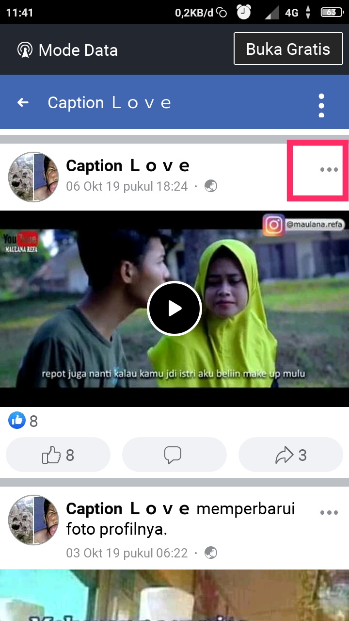 Cara copy link video Facebook