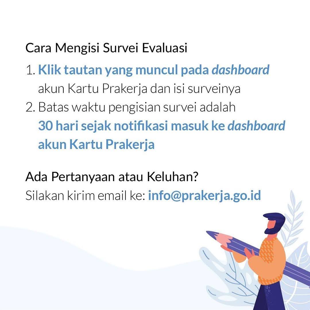 Jangan Lewatkan Survei Evaluasi 2 Cek Dashboard Akun Kartu Prakerja Kamu Sekarang Lowongan Rembang