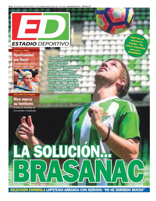 Betis, Estadio Deportivo: "La solución... Brasanac"