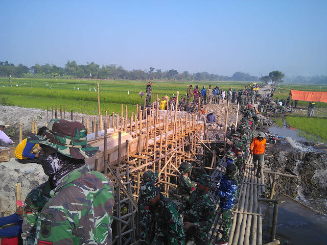 Satgas TMMD Reg 105 Berbuat Maksimal Di Sasaran Desa Jimbung   