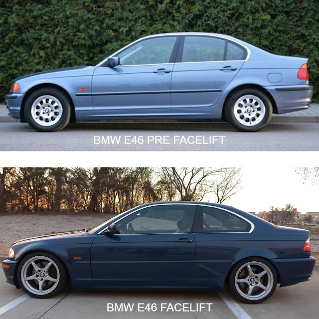 BMW E46 Pre Facelift vs. Facelift - Tampak Samping