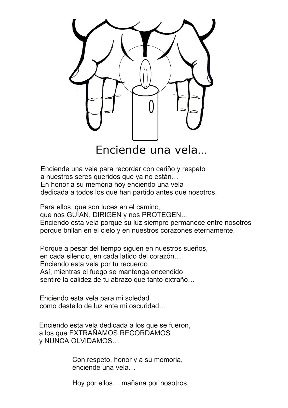 REFLEXIÓN: Enciende una vela - Educacion Religiosa