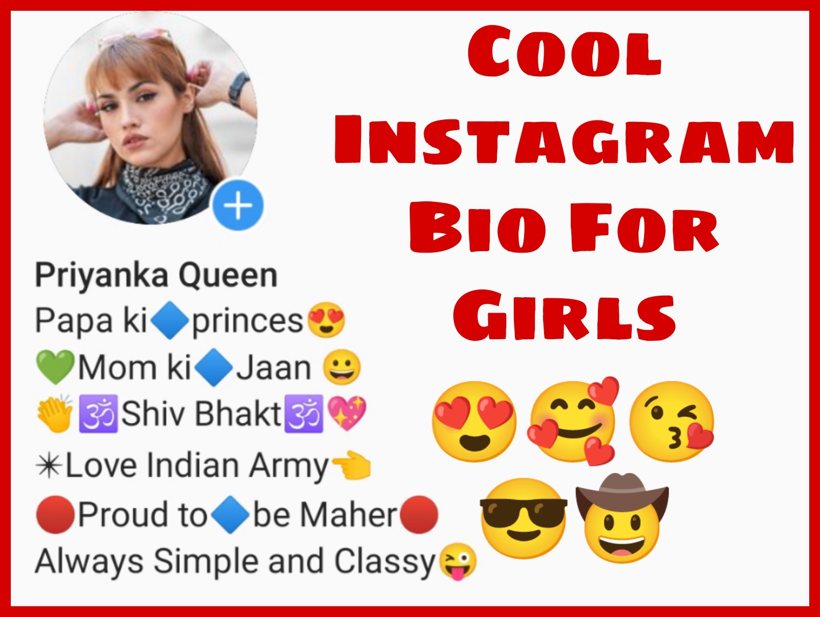 biography for girl on instagram