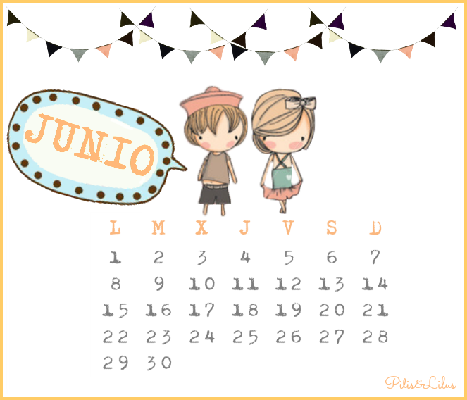 Pitis And Lilus Calendario Imprimible Y Fondo Pantalla Junio 2015