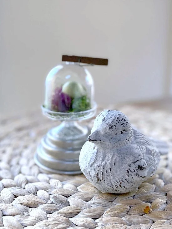 Repurposed DIY Birds Nest Cloche for Spring