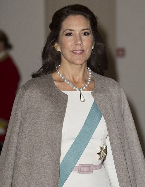 Queen Margrethe II of Denmark, Crown Princess Mary, Crown Prince Frederik of Denmark participated in New Year's Reception for the Diplomatic Corps