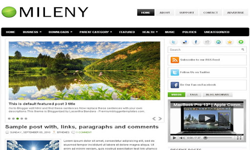Mileny Blogger Template