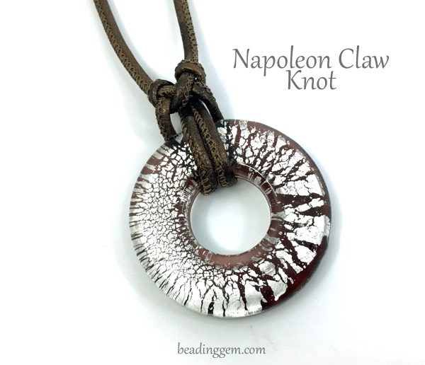 Cat's Paw Fishing Knot Tutorials for Jewelry Making Nappa Stitched