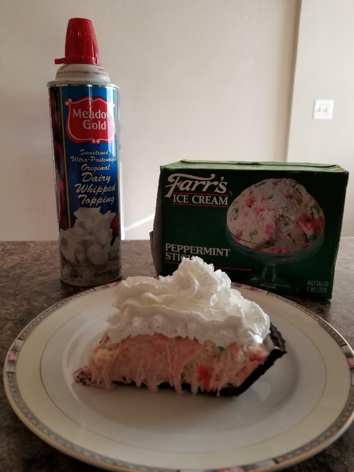 NoBake EasyToMake Peppermint Ice Cream Oreo Crust Pie Recipe Cindy